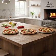Santa Clara | Venetto Assorted Set Of 6 Pizza Plates 30cm, Round Stoneware Ceramic Flat Plates With Speckled Finish, Tableware For Table And Kitchen, Microwave And Dishwasher Reliable - Pizza Plates Ø30cm - View 6