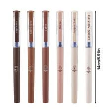 5/1 (Randomly Selected). Coffee Theme Quick-Dry Liquid Ink Gel Pen. 0.5mm Tip. Blue Ink. This Coffee Theme Pen Writes Smoothly Without Smudging, Perfect For Note-Taking And Drawing. School And Office Supplies. - Coffee - View 7