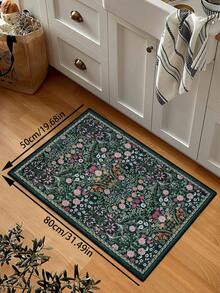 1pc Vintage Distressed Persian Style Rug, Red Bohemian Moroccan Style Comfortable Polyester Fiber, Pink Rug Rectangular Easy Care Washable Home Area Rug, Suitable For Living Room, Hallway, Bedside, Living Area, Bedroom Home Decor - Multicolor - View 26