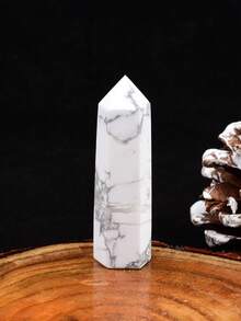 1件天然水晶白色綠松石尖柱形療癒石 六角方尖石棒 療癒裝飾品 - 白松石 - 查看 25