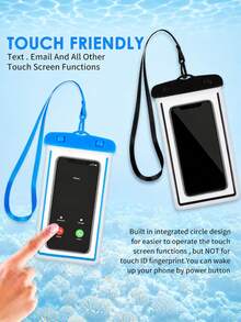 5/3pcs Waterproof Phone Pouch, Waterproof Bag, Travel Essential, Universal Waterproof Phone Bag, Air Cushion Waterproof Phone Case, 1/2/3/4/5pcs Set, With Lanyard Waterproof Phone Case, Suitable For IPhone 15/14/13/12/11 Pro Max, Waterproof Phone Case For Swimming Underwater, Beach Dry Bag, Sports Bag, Leisure Travel, Vacation, Summer Swimming Bag, Holiday Supplies, Beach Accessories, Pool Floats - Multicolor - View 12
