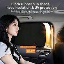 2pcs Portable Heat-Insulating Sunshade, Car Windshield Sunshade, Suitable For Most Car Models. Convenient Storage, Strong Heat Insulation And Light Blocking Effect, Easy Installation, A Very Practical Car Interior Accessory. - A - View 3