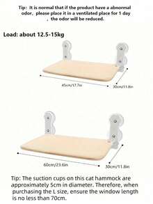 1 buah Tempat Tidur Gantung Kucing untuk Jendela dengan Perekat Hisap, Keranjang Gantung Lipat untuk Kaca Balkon, Cocok untuk Kucing Kecil dan Sedang, Perlengkapan Hewan Peliharaan - L(30*60cm) - View 12