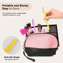 22 Colors Multi-Color Eyebrow And Fine Hair Trimming Tool, 9pcs Randomly Shipped, With Macro Safety Guard And Protective Cover, Designed For Women To Create Exquisite Eyebrow Shape, Remove Skin Oil, Precise Facial Hair Removal Tool - Upgraded Version - View 12