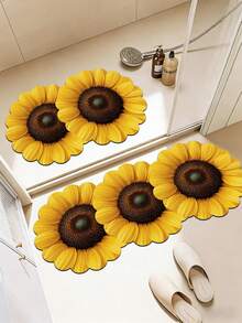 1pc Gilded Floral Bathroom Mat, Bathroom Rug, Door Mat, Small Rug, Carpet, Floor Mat, Home Decor, Area Rug, Outdoor Mat, Home Decor, Area Carpet, Bedroom Rug, Washable Carpet - Multicolor 15 - View 2