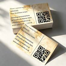 客製化優雅名片，可個性化姓名、聯絡資訊與 QR Code，頂級耐用卡紙，現代簡約設計，適用於社交拓展、企業禮品、邀請函與感謝卡 - 客製化名片 - 查看 6
