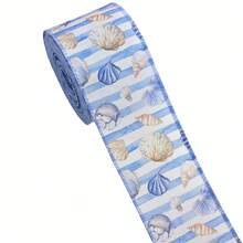 Cinta de gasa azul, tema fresco y elegante, lazo DIY, adorno decorativo para corona - Multicolor - Ver 20