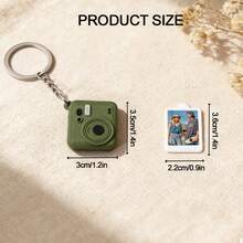 Single Piece Customizable Picture Camera Design Key Ring, Custom Personalised Mini Camera Key Holder, Decorative Hanging Accessory For Backpack Handbag, Ideal Thoughtful Holiday Gift For Anniversary Birthday Xmas Valentine Mothers Fathers Day - Pink - View 4