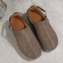 Hollow Carved Wedge Sandals, Easy To Put On And Take Off, Suitable For Commuting And Shopping For Long Periods Of Wear - Dark Khaki - View 7