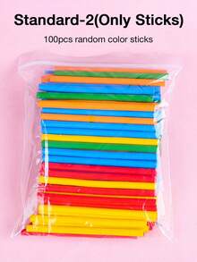 Juguete de aprendizaje de matemáticas de madera, bloques de números, palitos de conteo, bandeja de clasificación, juego interactivo para padres e hijos - Multicolor - Ver 10