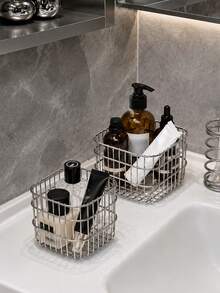 Estante de almacenamiento para baño/Estante de almacenamiento para encimera/Estante de almacenamiento para tocador/Almacenamiento de artículos de tocador/Almacenamiento de productos para el cuidado de la piel - Multicolor - Ver 9