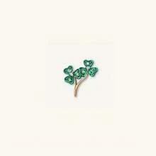 Colgante de 1 pieza de estilo bohemio de moda, con incrustaciones de circonita cúbica sintética,colgante de letra, adecuado para accesorios de moda DIY como llaveros, bolsos y joyería - Trébol - Ver 1