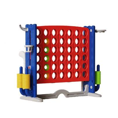 XXL Vier gewinnt Gartenspiel – 109 cm hoch. Dieses Strategiespiel ist ideal für Kinder und Familien, eignet sich für Partys drinnen sowie draußen und wird mit 48 Spielsteinen geliefert.