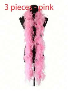 200-Centimeter Ultra-Long And Soft Imitation-Feather Boa, Colorful Feather Scarf, Suitable For Halloween Costumes, Solo Parties, Role-Playing, Clothing, Carnival, Wedding Photo Props, Theme Party Decorations, Reusable Lightweight Plush Accessories - A - View 18