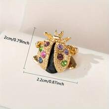 1pc-Cute Exquisite Zinc Alloy Ladybug Insect Animal Brooch Suitable For Daily Wear, Vacation, Clothing, Backpack, Hat Accessories, Holiday Gift - Ladybug Brooch - 6pcs - View 4