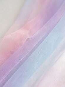 1pc Dreamy Rainbow Sheer Table Runner, Luxury Pink To Blue Gradient Polyester Fabric, Wrinkled Water Ripple Pattern, Macaron Gradient Design, Suitable For Wedding, Holiday, Coffee Table And Kitchen Decor, Wedding, Bridal Shower Decor, Room Decor, Home Decor, Wedding Decor, Photography Backdrop, All Seasons - Multicolor - View 8