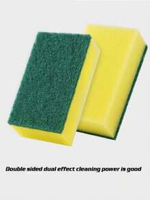 1/40pcs High Absorbent Double-Sided Sponge - Magic Rust Removal Pot Cleaning Brush | Kitchen Cleaning Tool, Suitable For Home Kitchen - Used For Dishwashing And Pot Scrubbing - As Well As Countertop Cleaning And Bathroom Scrubbing - A - View 4