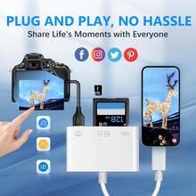 Multifunctional 4-In-1 Card Reader Converter SD/TF Memory Card Reader OTG Adapter Fast Charging Converter Splitter Plug And Play Charging Adapter Compatible With 17 Pro Max/17 Pro/17/Air/16/15/// Series Series Portable Adapter - View 5