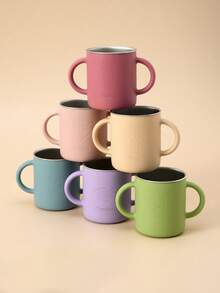 1pc Personalized Customization Name & Pattern Childern Feeding Cup Detachable 2-In-1 Silicone & Stainless Steel Drinking Cup Kids Feeding Tableware - Multicolor - View 3