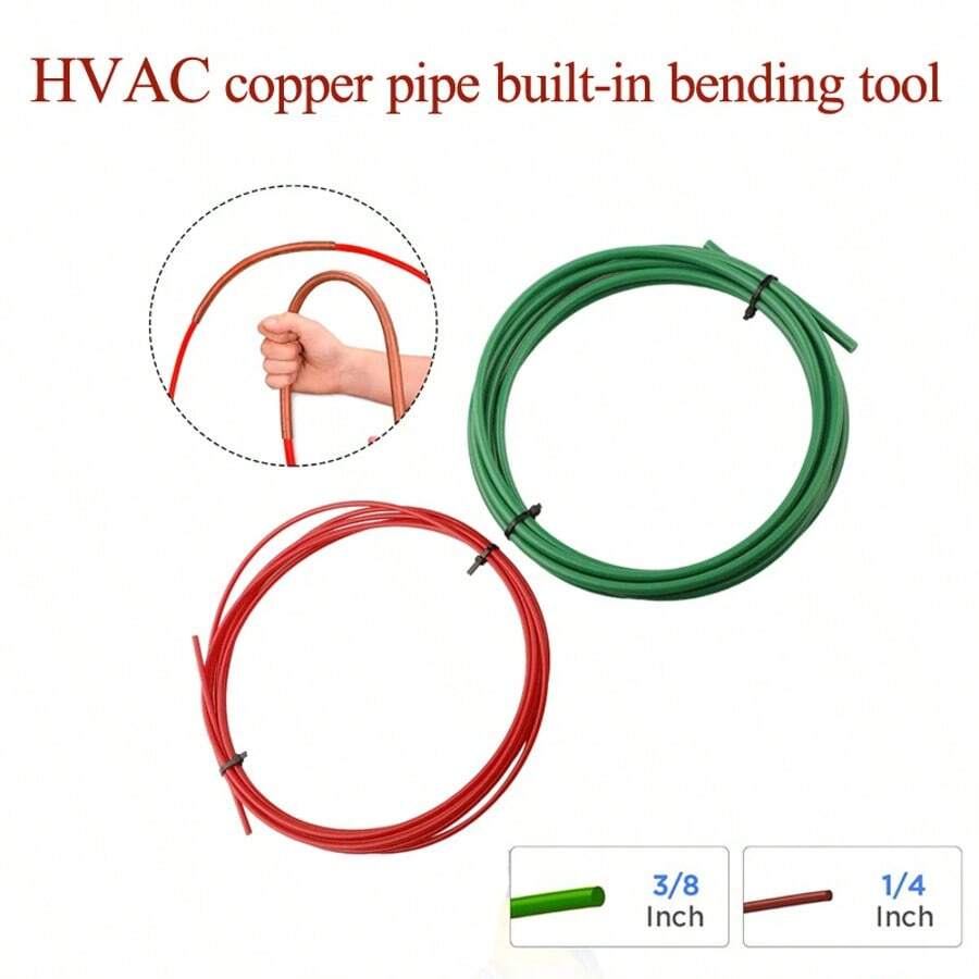 1.8M 銅管彎管器，PE 材質，空調銅管內彎工具，適用於 1/4" 3/8" 內彎銅管鋁彎條，適用於冰箱、汽車、空調及其他 HVAC 系統