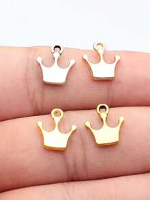 20pcs 11x13mm Crown Charms Pendant For DIY Jewelry Making Necklace Keychain Phone Chain Bracelet Making Accessories Handmade Craft Making Findings - Crown - View 10