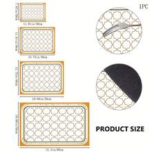 1pc Symmetrical Design Diatomaceous Earth Drying Mat, Non-Slip Heat-Resistant Absorbent Mat, Suitable For Kitchen Countertop, Coffee Machine, Tableware, Home Cafe Bar Party Decoration Placemat Gift - Multicolor - View 6