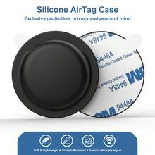 柔軟矽膠 AirTag 支架附背膠墊 - 遙控器、相機、包包、筆電等貼附式安裝座 - 安全耐用 - 黑色 - 查看 2