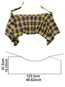 Chaîne de taille pour femme Halloween, foulard de hanche à carreaux, jupe de taille une pièce avec lien décoratif, mode unisexe polyvalente automne/hiver, jupe de niche à taille haute avec lacets, assortiment parent-enfant, jupe dissimulant le ventre, design d'ourlet de jupe, foulard de taille, ceinture de décoration de taille, convient pour la danse du ventre, la performance, le foulard de hanche, la ceinture de décoration, l'été, l'école, l'automne - Multicolore - Voir 7
