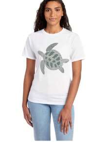 New Arrival,Women's Lemon &amp; Letter Print Round Neck Tee, Vintage Casual Short Sleeve T-shirt for Daily Wear, Ladies Summer, Top,Best Gift for you - Branco - Ver 1