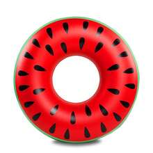 1pc Watermelon Inflatable Swim Ring, Pool Float, Perfect For Swimming Pool, Beach, Party And Water Sports, Beach Essential, Beach Accessory - Watermelon Swimming Ring - View 8