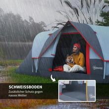 Camping Tent For 5 To 6 People, Tunnel Tent With Stakes, Polyester Dome Tent, Grey, 4.55 X 2.3 X 1.8 M For Outdoor Adventures - GRAY - 查看 5
