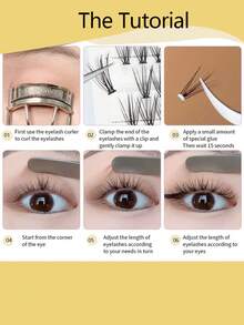 60 Clusters DIY Eyelash Extensions 10D Natural Lashes Volume Individual Eyelashes Extensions Lash Clusters DIY At Home Eyelash Clusters Fake Lashes Makeup Tools - C - View 8