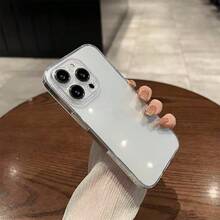 1-Piece  Simple Transparent Phone Case For IPhone 16 15 14 13 12 11 Pro Max 14 Plus 15 Plus, Stylish Protective Phone Case For Men And Women - 無色 - 查看 7