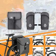 Fahrradtasche Doppeltasche, 35L Großes Volumen – Für Gepäckträger Von E-Bike, MTB & Rennrad, Dreidimensionale Panniertasche Für Pendler & Touren, Ideal Für Einkauf, Camping & Alltag - A - Übersicht 3