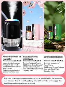 1件 200ml迷你加濕器，LED漸層燈，奶油白色機身，透明水箱。3色可選。可搭配精油使用（香氛+加濕）。靜音，USB供電。適用於汽車、臥室、客廳、辦公室、桌面、浴室、酒店、瑜伽、寵物房。 - Mist - 查看 32