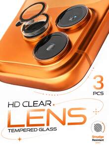 MIGAE 3pcs Transparent High Definition Anti-Glare Military Grade Shockproof 9H Tempered Glass Easy Installation Camera Lens Protector For Phone Case, Compatible With IPhone 18 Pro 18 Pro Max 17 Pro Max 17 Pro 16 Pro Max 16 Pro 15 Pro Max 15 Pro 14 Pro Max 14 Pro Phone Accessories - Clear - View 34