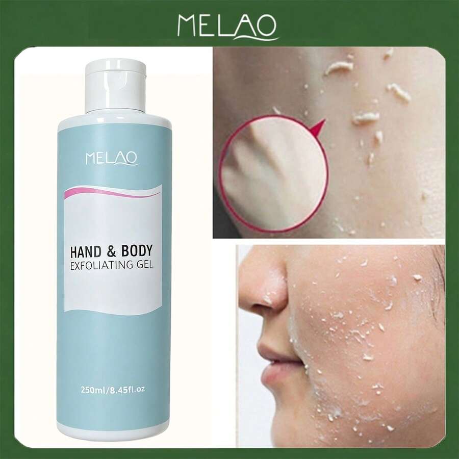 MELAO Hand & Body Exfoliating Gel 250ml/8.45fl.Oz, Gentle Skin Exfoliator To Remove Dead Skin, Deep Cleansing Smoothing Exfoliating Gel For Rough Dry Skin - 250ml - View 1