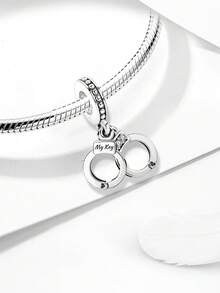 1 Stück 925er Sterlingsilber Cut Out Blumen-Herz-förmige Perlenkette, geeignet für Armbänder, Armreifen, DIY-Schmuckherstellung und tägliche/Muttertags-Dekoration, Schmuckdekoration für Frauen und Mädchen - Satz 1 - Übersicht 5