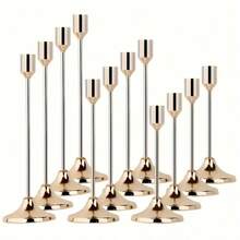 12/6/3PCS French Gold/Black/Faux Gold Candle Holder Set, Suitable For Pillar And Conical Candles, Suitable For Home, Wedding, Party, Anniversary Decoration - Multicolor - View 10