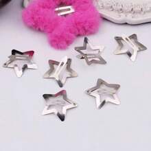Elegant Star Hair Clip Kit - BB Silver Style Clips INS Y2K - 銀色 - 查看 5