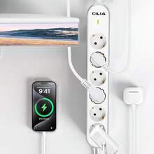 Schuko 6孔插座延長線 16A 250V 1.5m 耐用型電源接線板 - 查看 4
