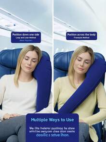 1pc Foldable Travel Pillow, Lightweight And Portable, Suitable For Car, Airplane, Cruise Travel - First Neck Pillow With Arm Strap! Supports Head, Body And Arms, Provides Inclined Support. Create A Perfect Balanced Sleep System Anytime, Anywhere! - Multicolor - View 2