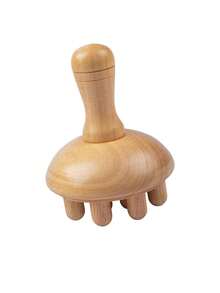 1PC/2 Pieces Wooden Mushroom Shape Massager | Manual Wood Therapy Massage Tool, Anti Cellulite, Maderoterapia, Lymphatic Drainage, Relief Muscle Tension, For Full Body Use - Wood Color - View 13