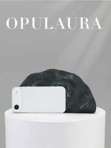 OpulAura 歐美時尚復古貝殼造型休閒紋理金屬色方型手拿包，不對稱設計手提包附磁吸扣，適合派對、婚禮、舞會、晚餐、女性生日派對、婚禮及舞會聚會 - 黑色 - 查看 5