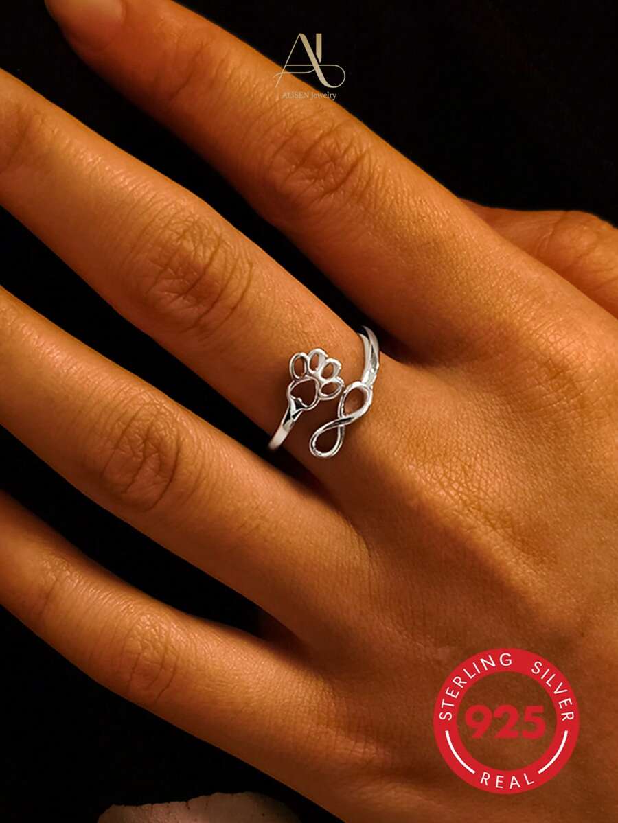 1pc S925 Sterling Silver Minimalist Versatile Polished Wide Band Punk Style Asymmetrical Open Adjustable Women's Ring, Couple Ring, Daily Wear Holiday Gift