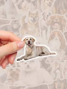 50pcs Dog Breeds Stickers: PET Decorative Stickers Suitable For Notebooks, Pencil Cases, Stationery, Flasks And Guitars; Perfect For Graffiti; Ideal As Party Favours And Gifts; Suitable For Year-Round Use School Supplies - A - View 6