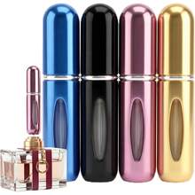 5ml Travel Perfume Bottle Refillable Atomizer Sprayer Perfume,Leakproof Perfume Atomizer Travel, Portable Refillable Perfume Bottles, (Blue, Black, Pink, Gold) - 藍色,粉紅色,金色,銀色 - 查看 10