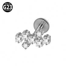 1 chiếc khuyên môi Snowflower G23 bằng titan nguyên chất 16G ren trong, đính đá CZ/Opal dáng marquise, khuyên tai helix, tragus, sụn, trang sức xỏ khuyên cơ thể - Như thể hiện trong hình ảnh - Xem 23