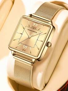 HANNAH MARTIN Elegant Women's Watch, Stainless Steel Mesh Strap, Waterproof Imported Movement, Luxury Quartz Watch, Perfect Gift For Girlfriend/Mother/Sister - one-size - View 17