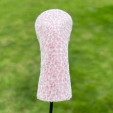1PC Light Pink Plush Leopard Print Golf Head Covers, Fits Driver, Fairway Wood And Hybrid Clubs, Universal Design For Men & Women Golfers, Durable & Stylish Golf Club Protective Covers - Multicolor - View 6